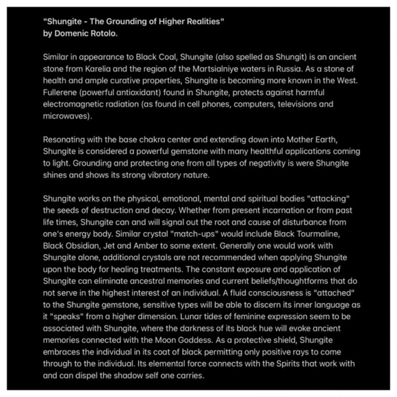 Elite Shungite Crescent Moon Healing EMF Protection Pendant Necklace - Picture 4 of 9